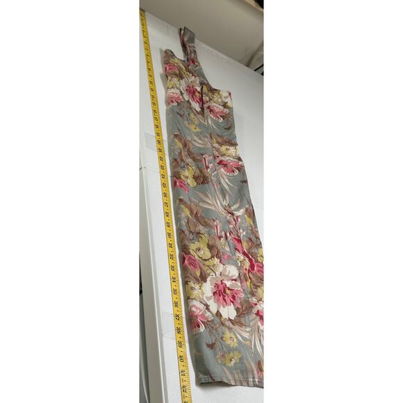 Islander Dress Womens 8 Tan Pink Sleeveless Floral‎ Tropical Hawaiian Vacation - Picture 10 of 10